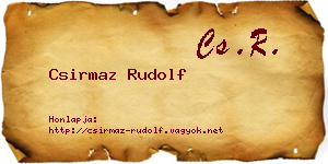 Csirmaz Rudolf névjegykártya